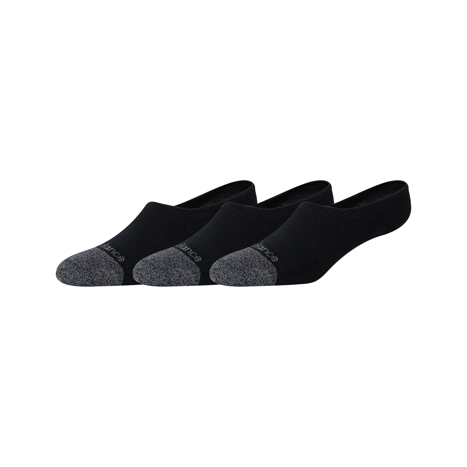 New Balance Active Invisible Socks 3 Pack in SCHWARZ