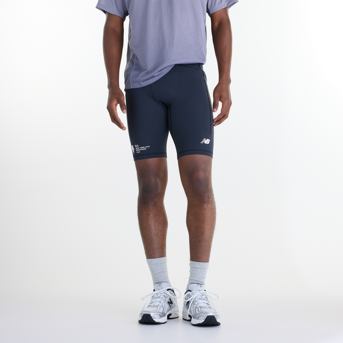 New Balance NYC Marathon RC Pocket Half Tight 9" in SCHWARZ