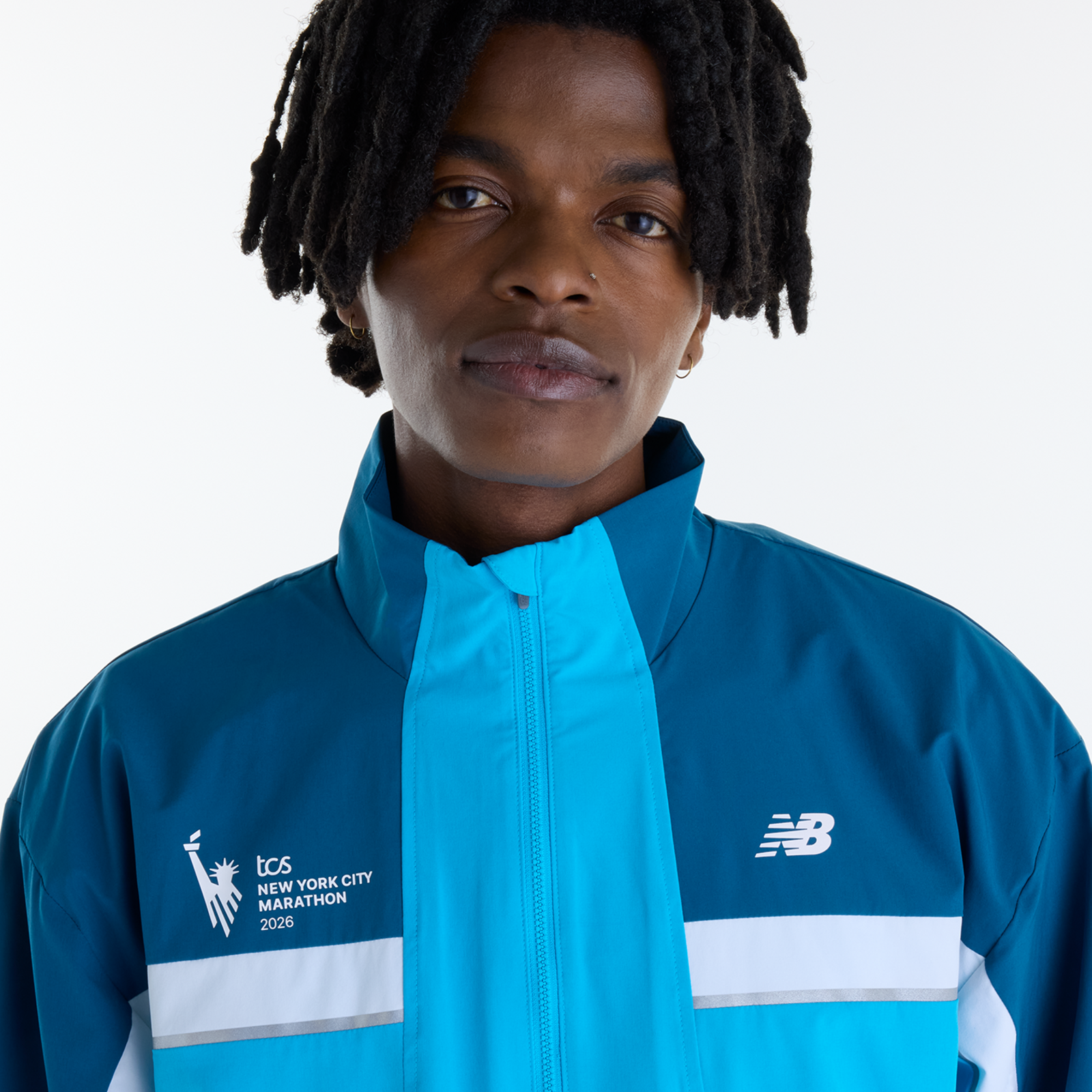 New Balance NYCM Marathon Jacket in BLAU