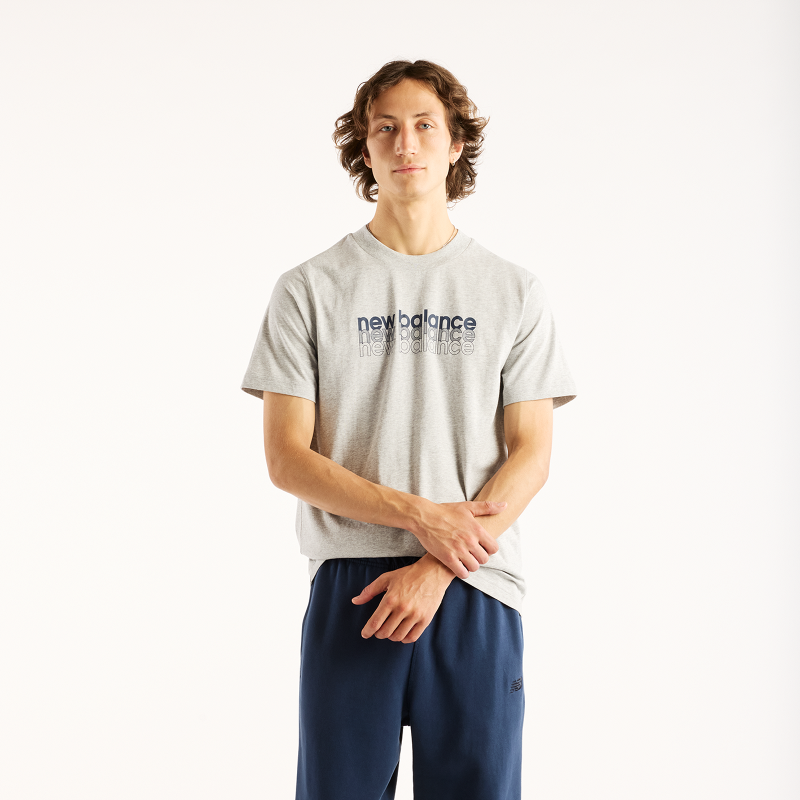 New Balance Layered Brand Read Relaxed T-Shirt in