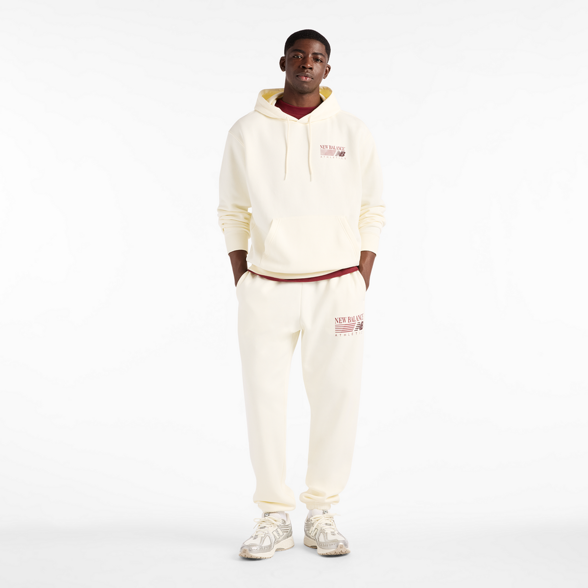 New Balance Reimagined Fleece Hoodie in BEIGE