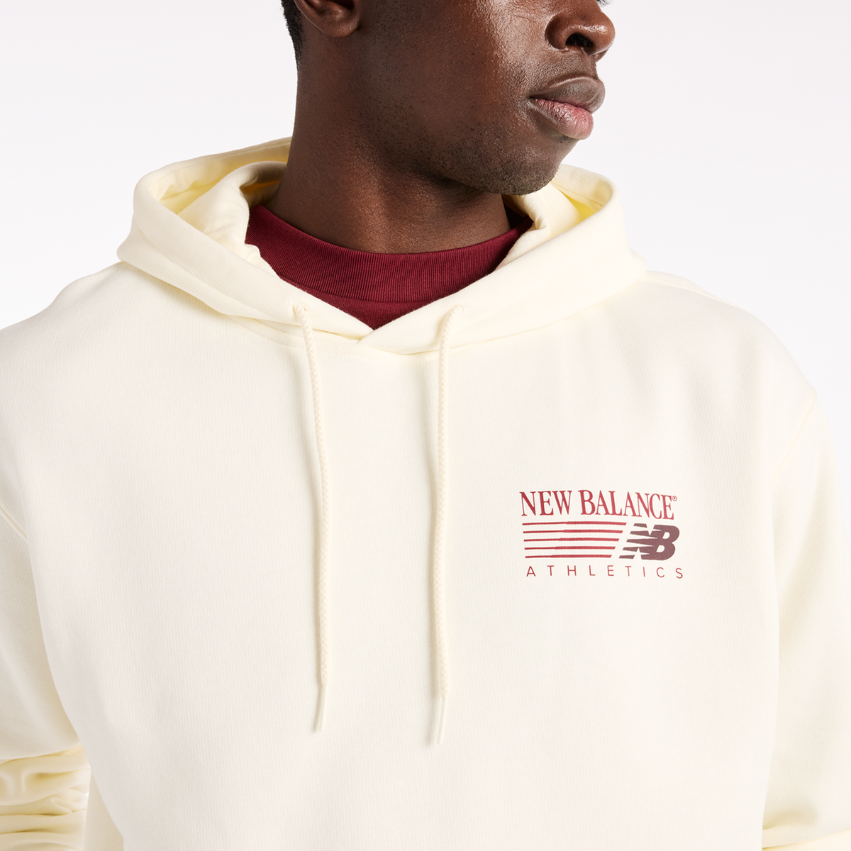 New Balance Reimagined Fleece Hoodie in BEIGE
