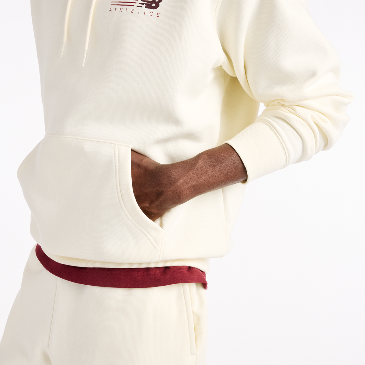 New Balance Reimagined Fleece Hoodie in BEIGE