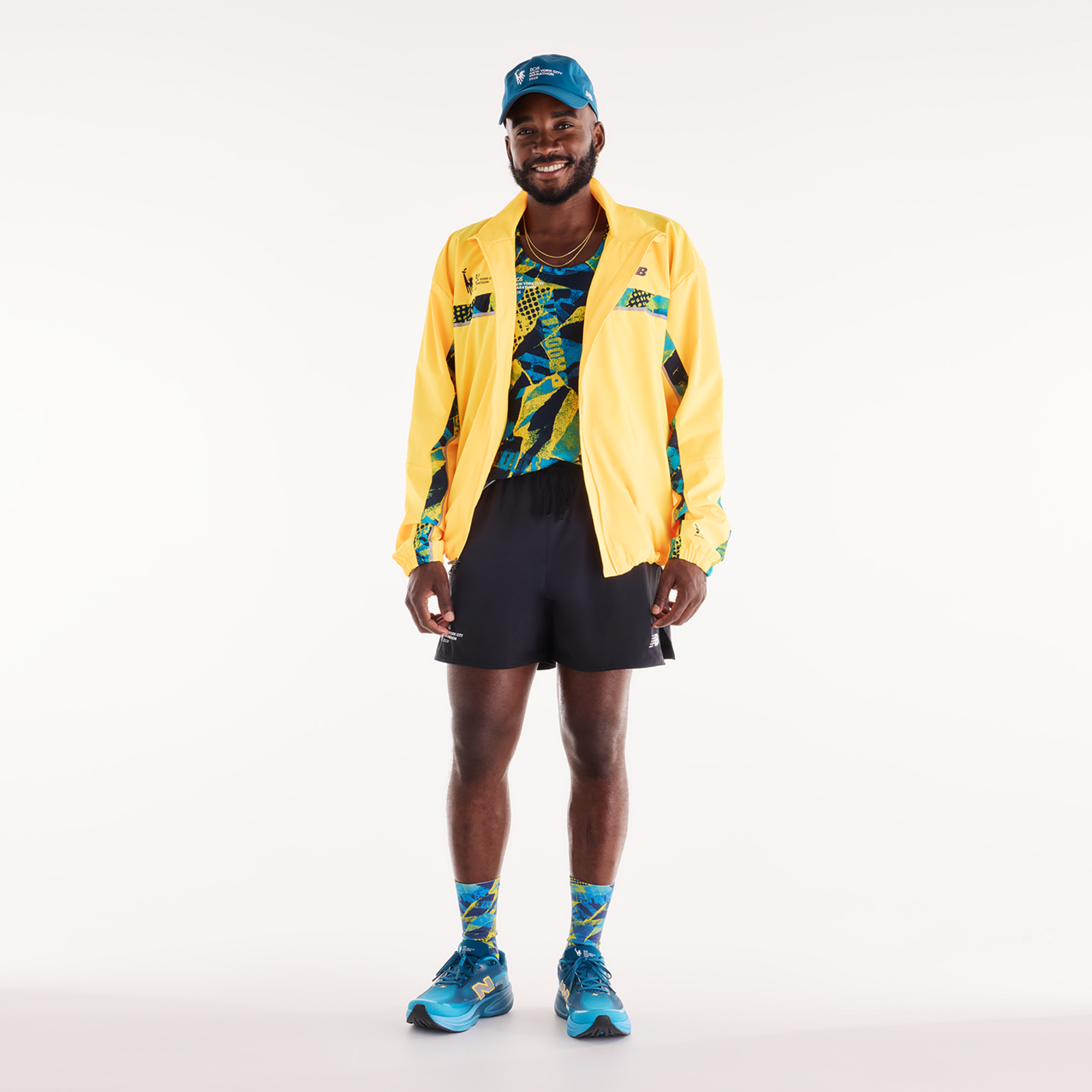 New Balance NYC Marathon Athletics Printed Singlet in MEHRFARBIG