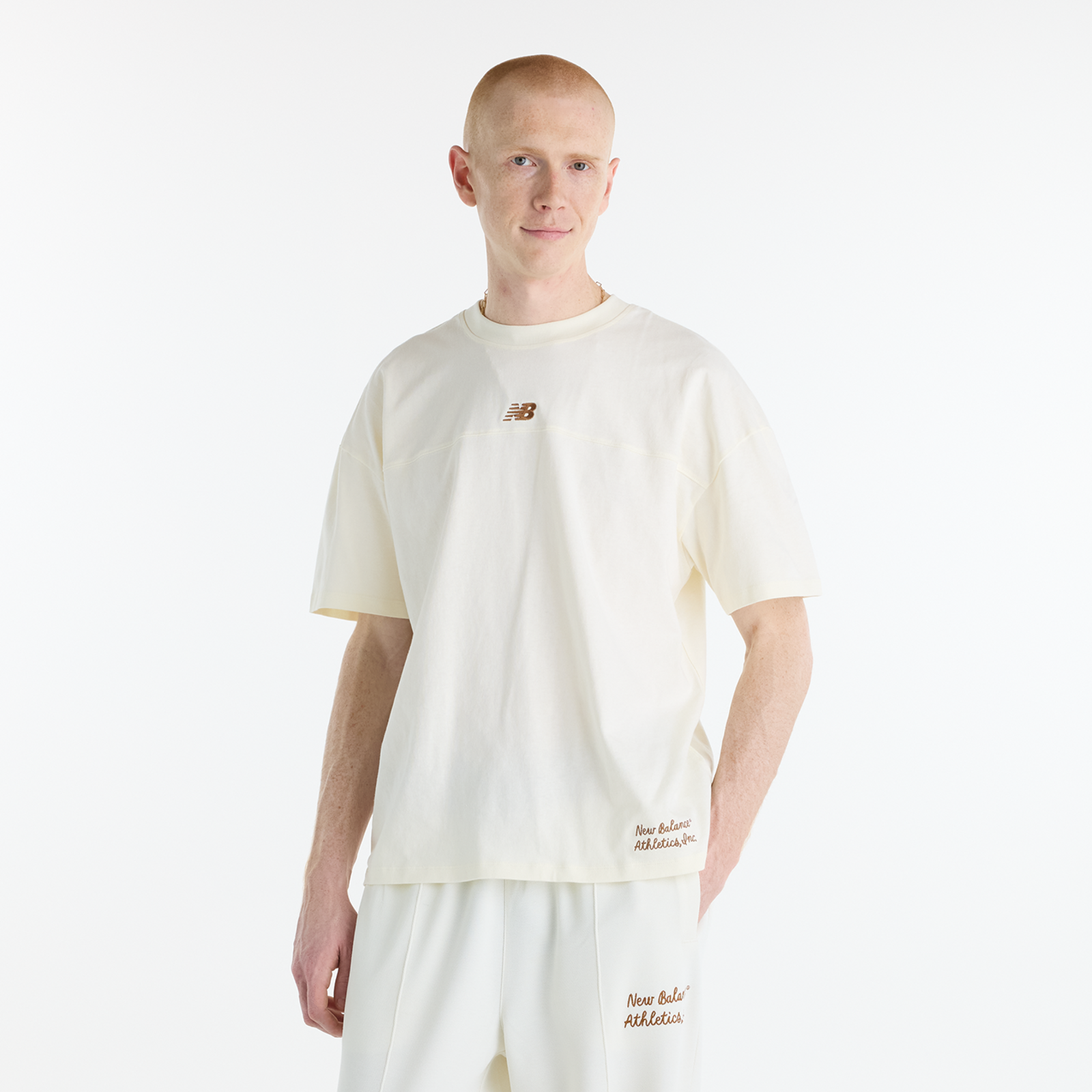 New Balance Sport Legacy Graphic T-Shirt in BEIGE