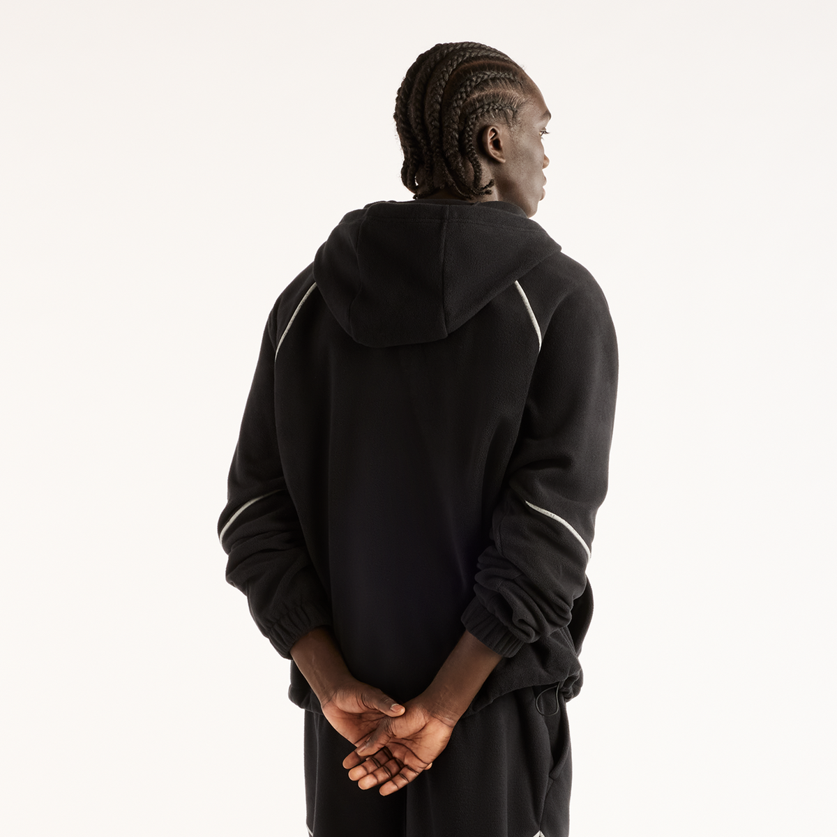 New Balance Trackside Polar Fleece Hoodie in SCHWARZ