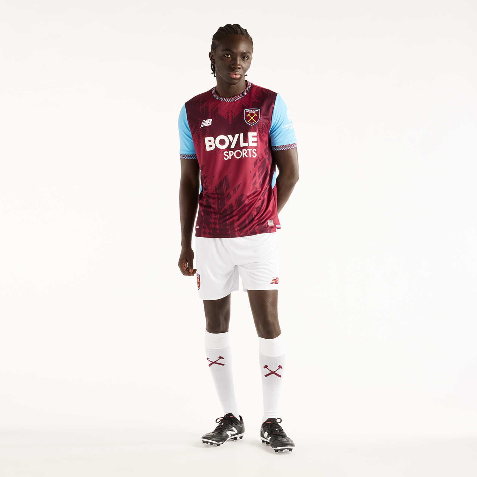 New Balance West Ham United Home SS Jersey 26/27 in ROT