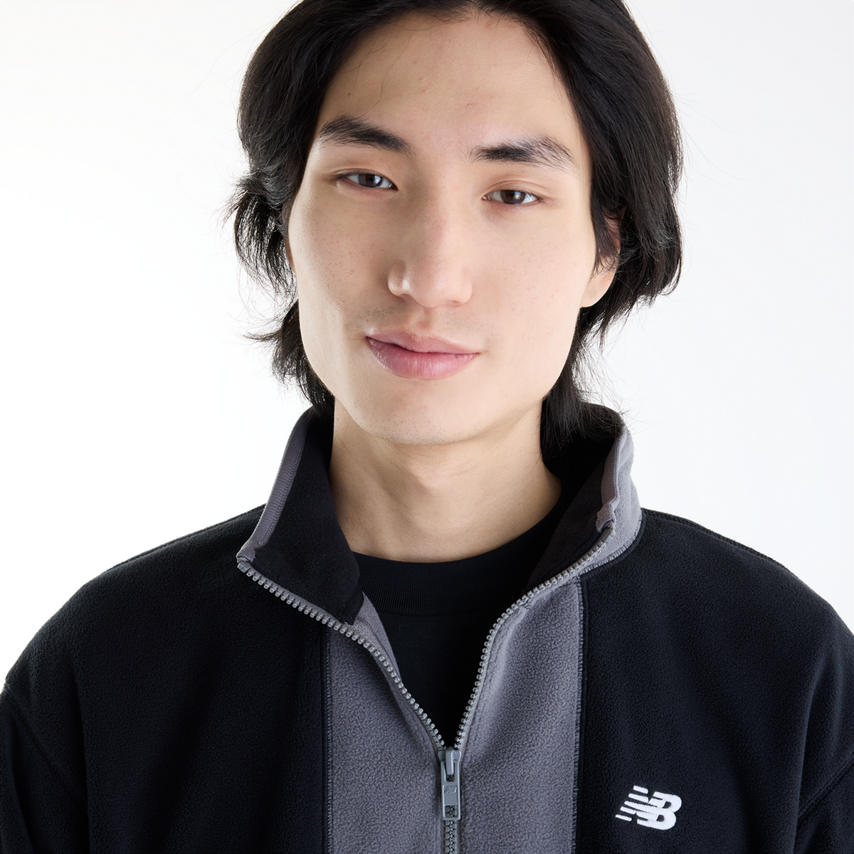 New Balance Sport Polar Fleece Half Zip in SCHWARZ