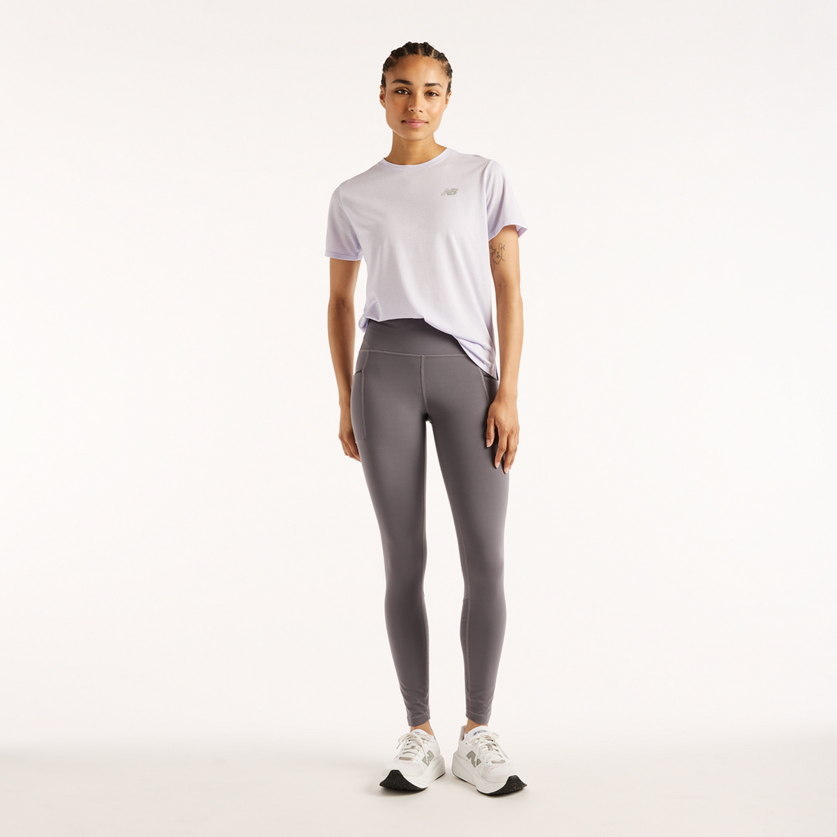 New Balance W Reflective RC Heat Legging 27" in GRAU