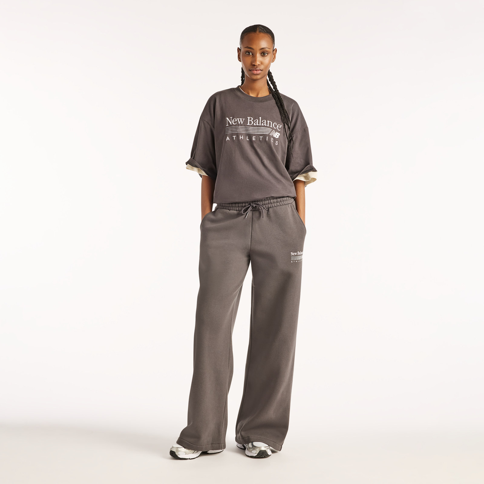 New Balance W Trackside Fleece Pant in