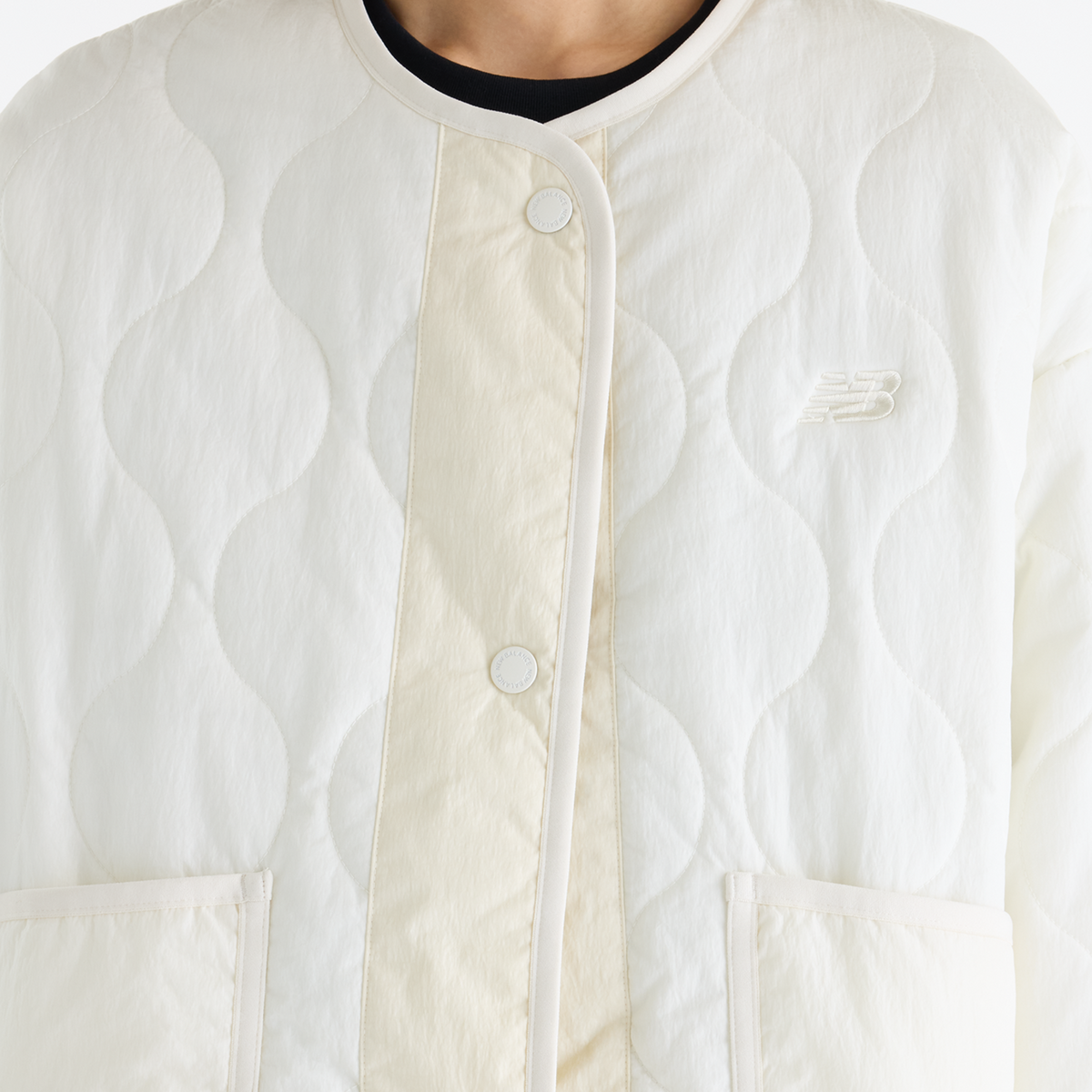 New Balance W Quilted Bomber in BEIGE