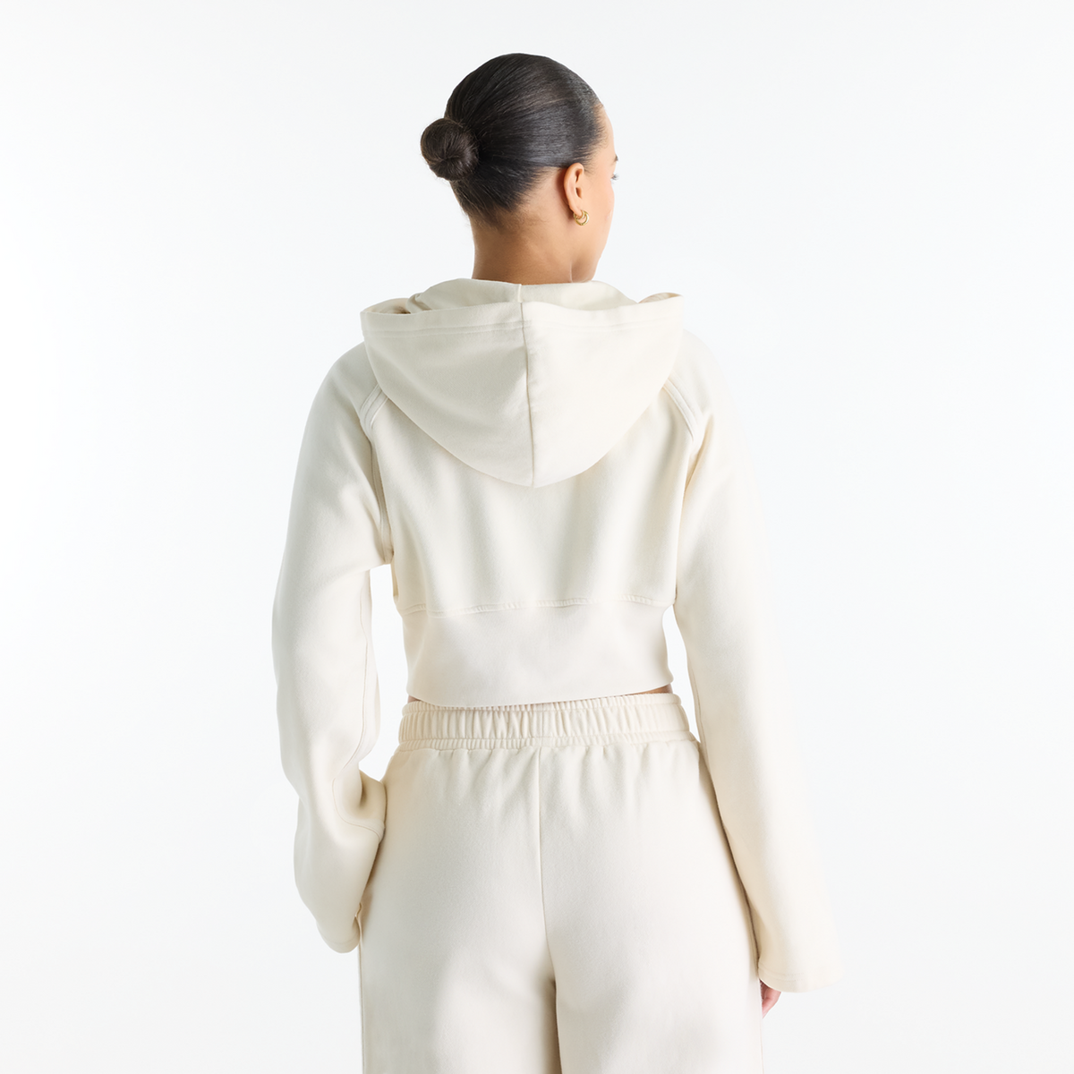 New Balance W Brushed Coastal Fleece Full Zip in BEIGE
