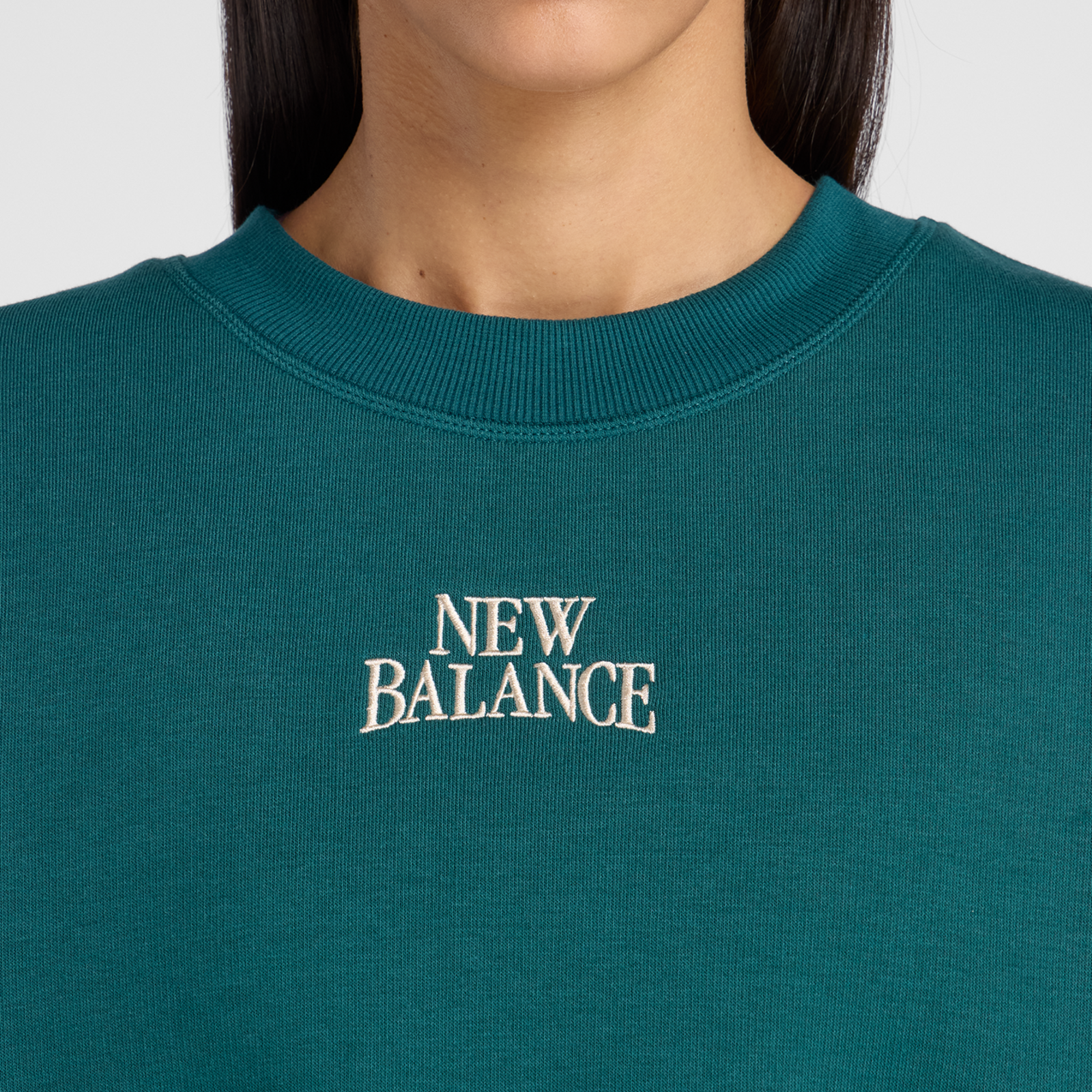 New Balance W Linear Heritage Fleece Crew in