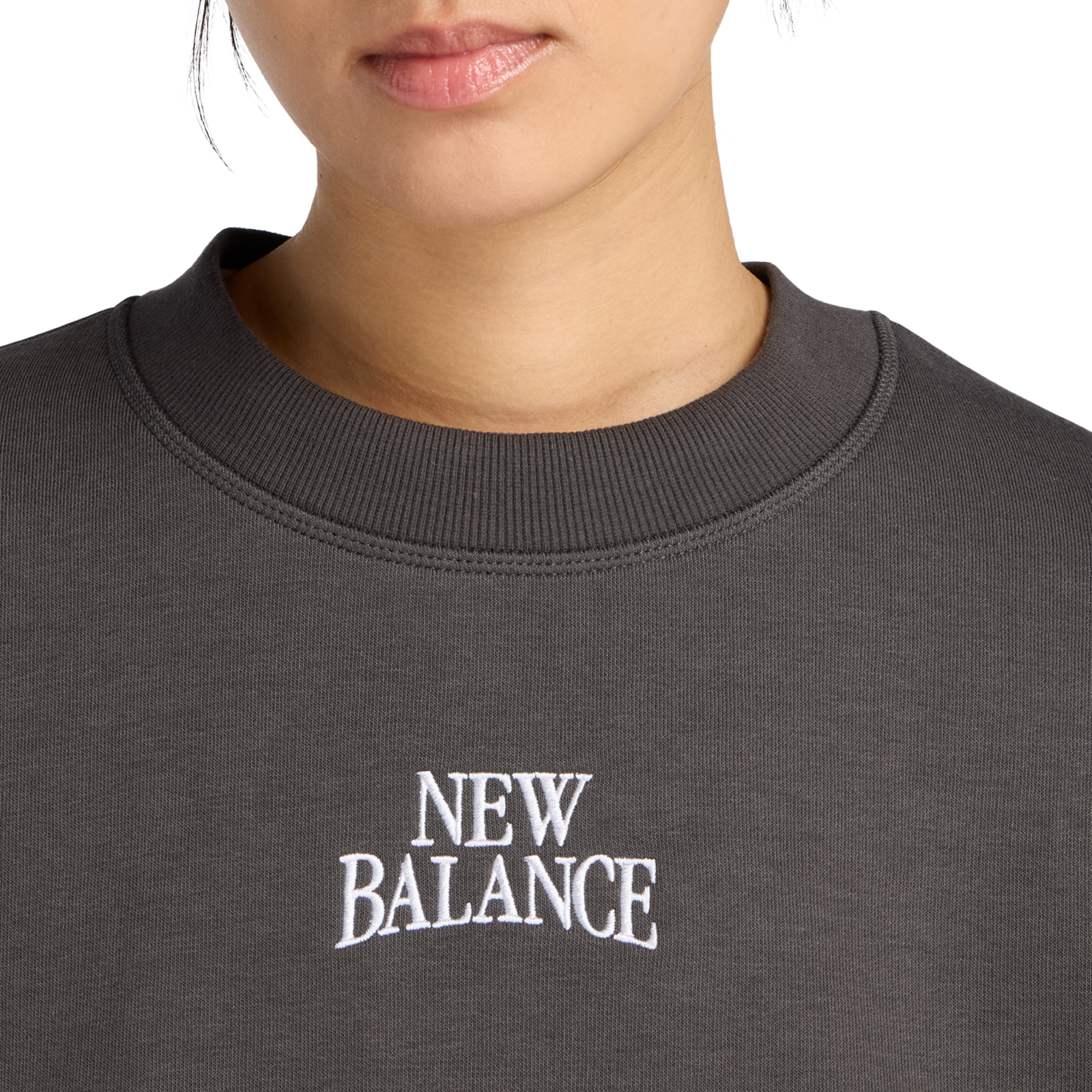 New Balance W Linear Heritage Fleece Crew in