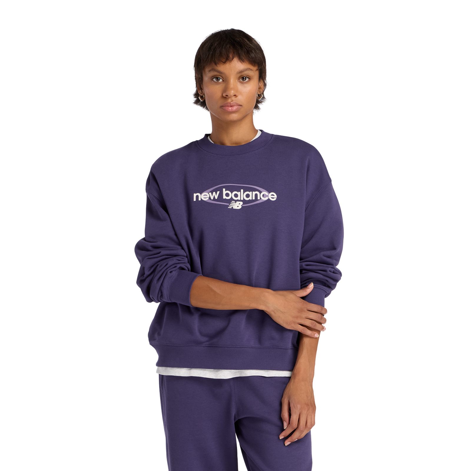 New Balance W Sport Graphic Oversized Crew in