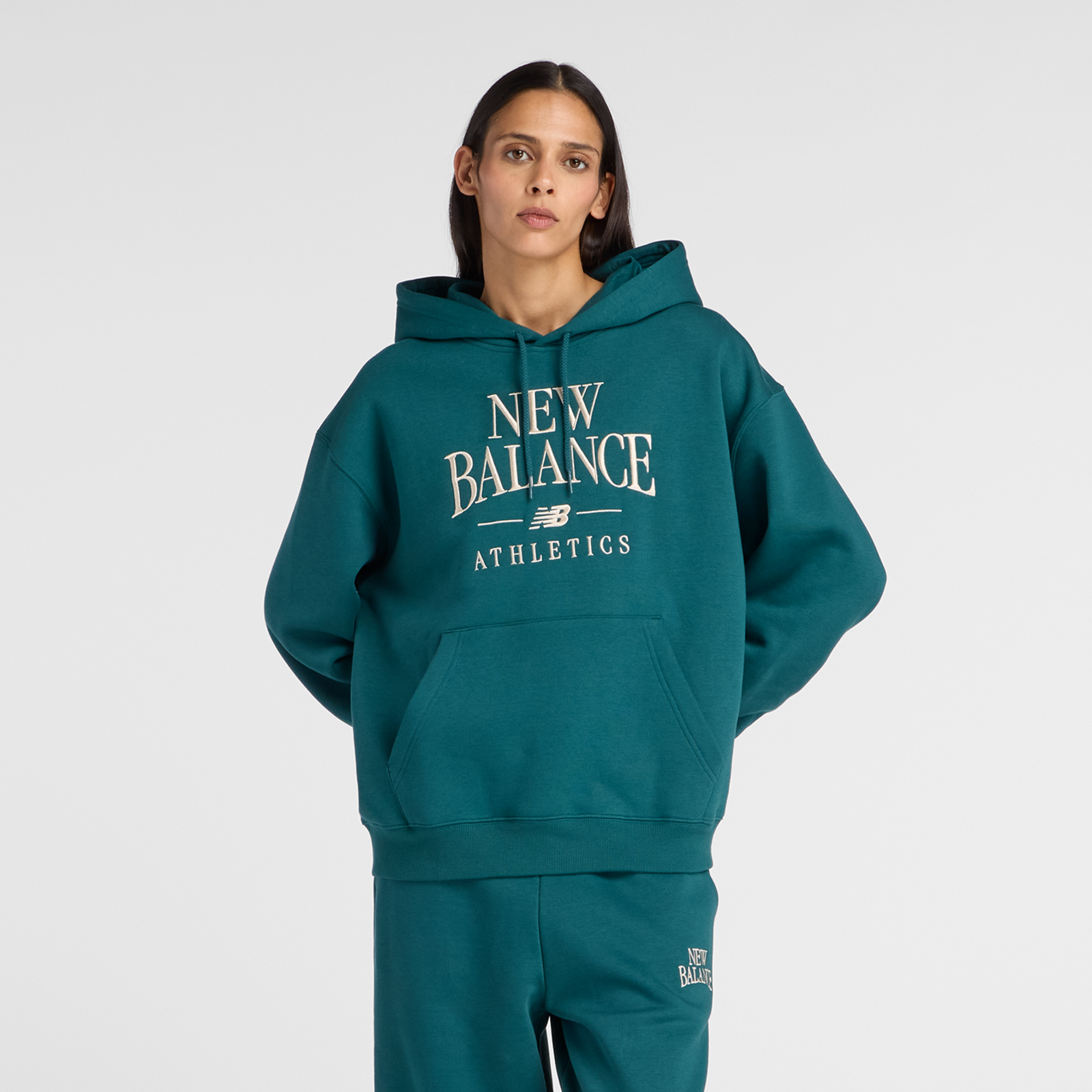 New Balance W Linear Heritage Fleece Hoodie in