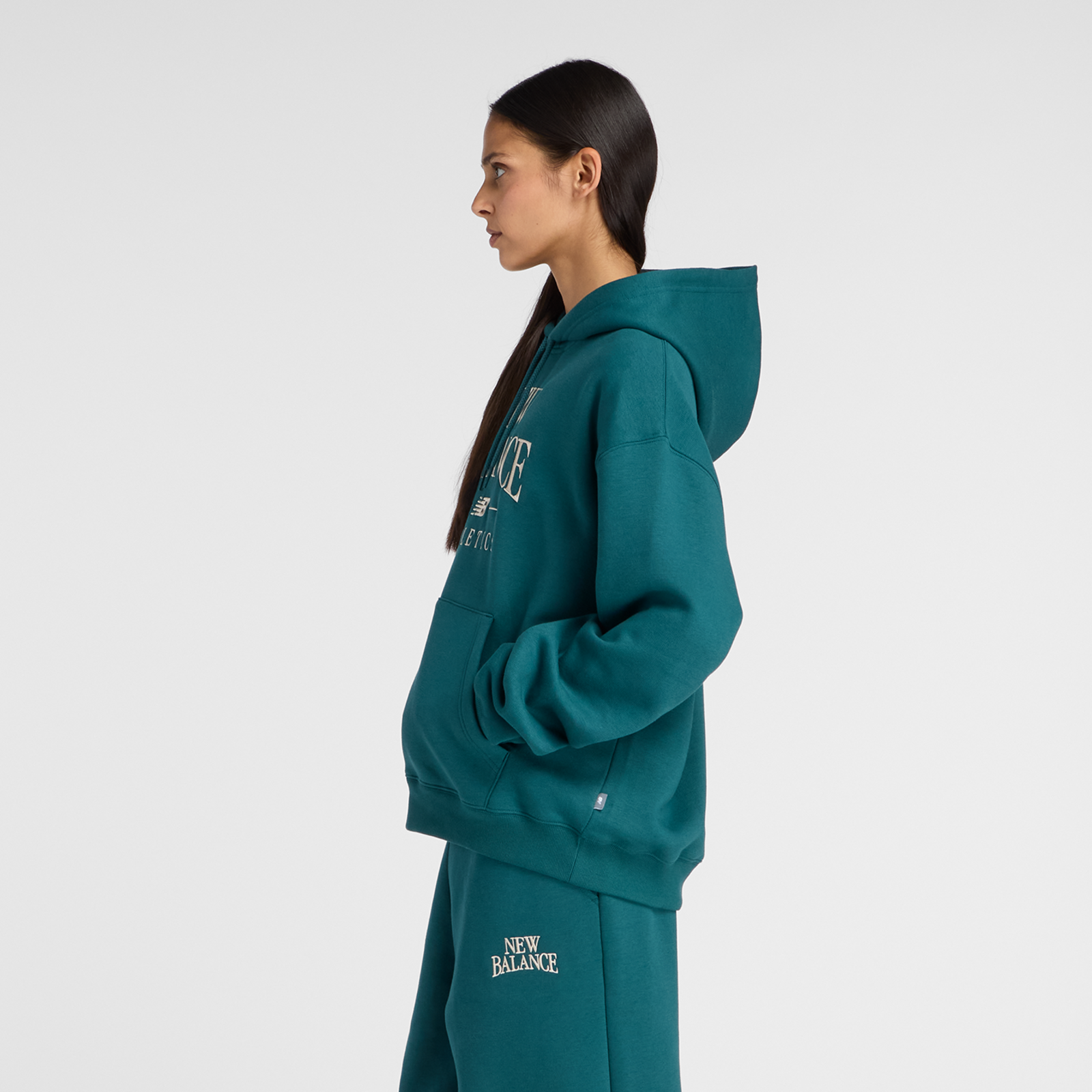 New Balance W Linear Heritage Fleece Hoodie in