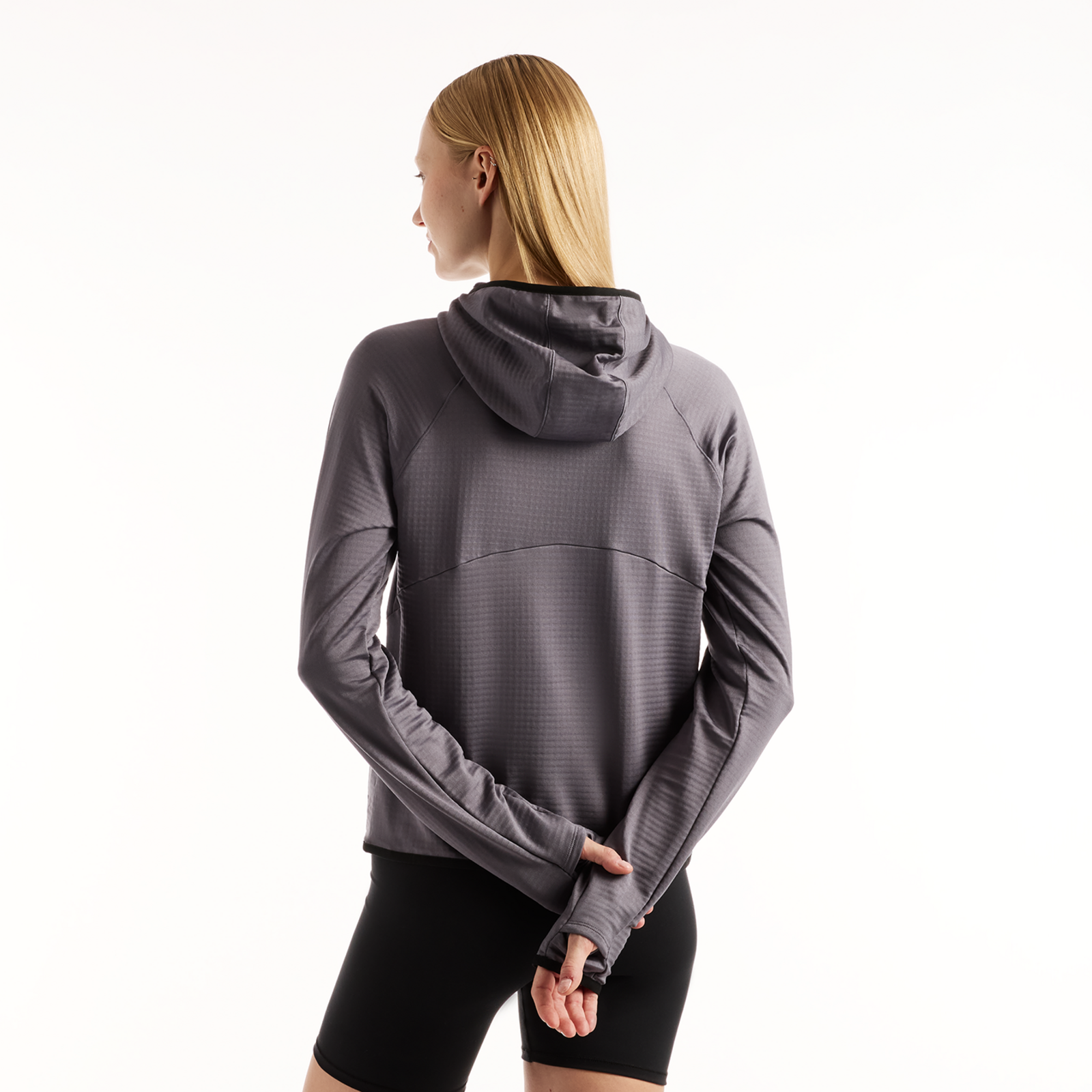 New Balance W RC Essential Heat Grid Hoodie in GRAU
