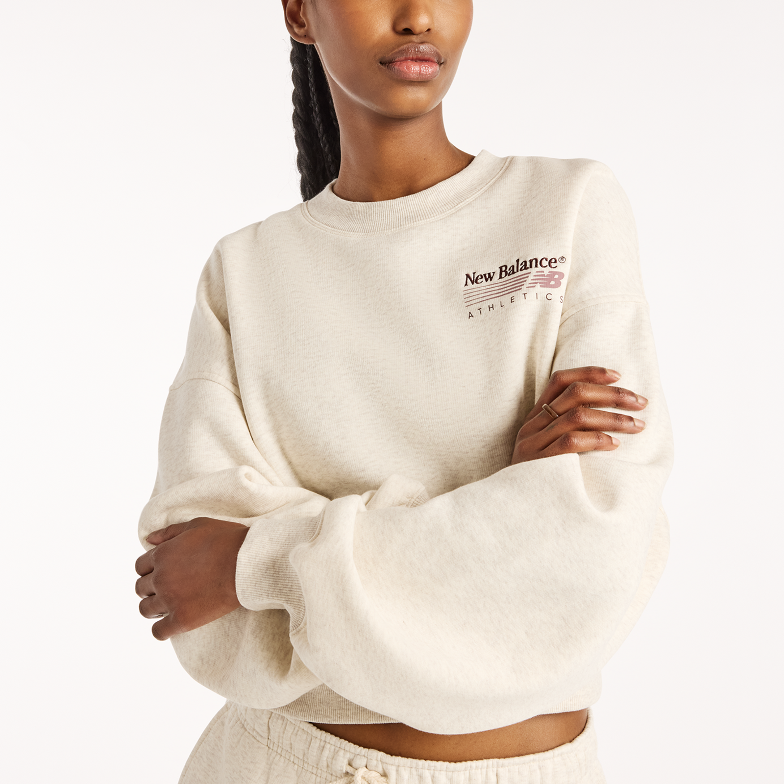 New Balance W Trackside Fleece Crew in