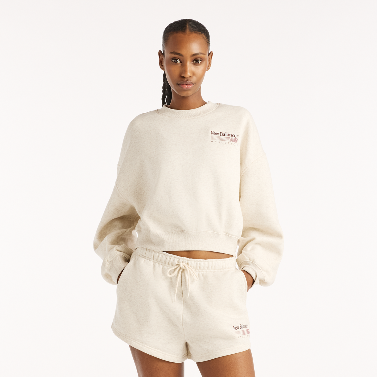 New Balance W Trackside Fleece Crew in
