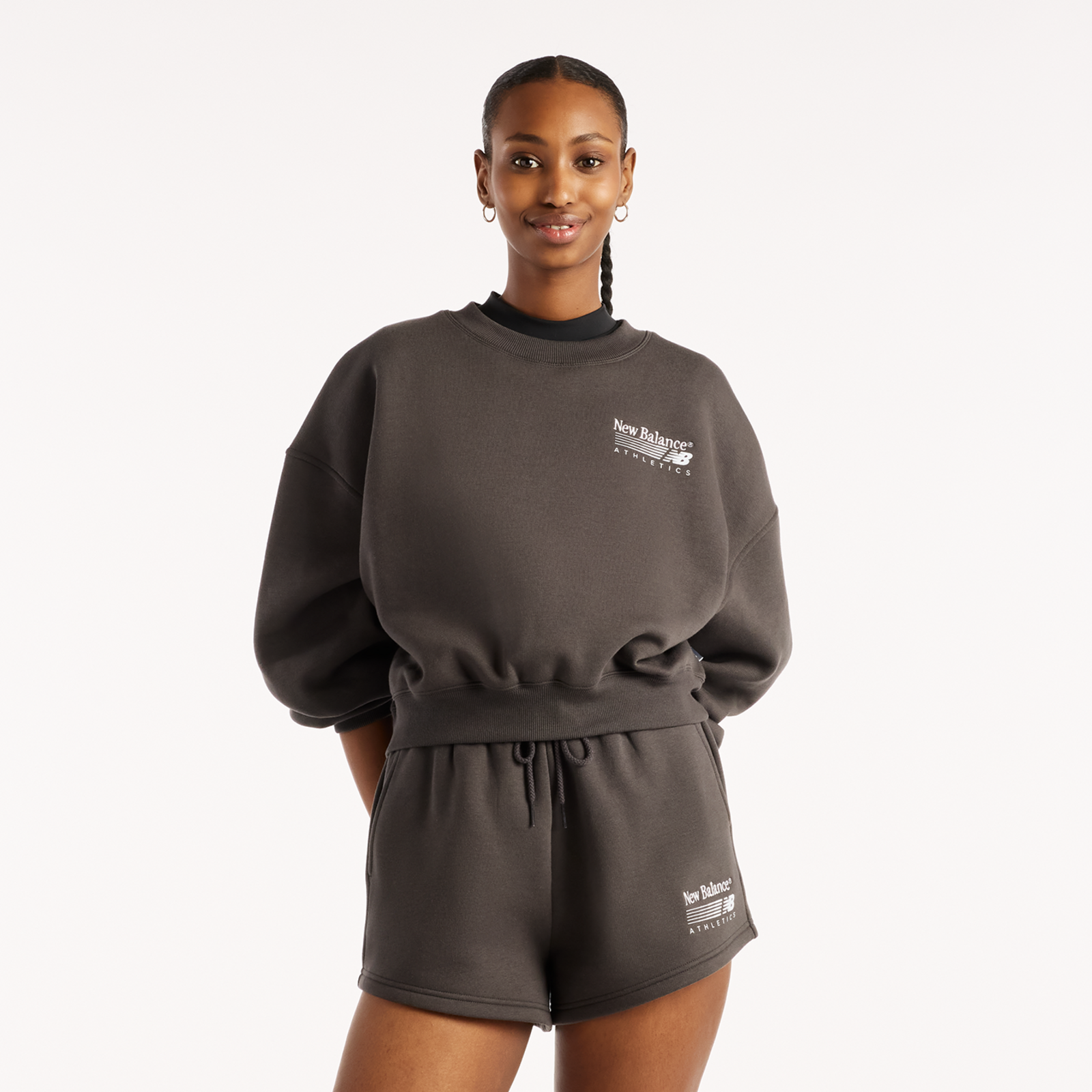 New Balance W Trackside Fleece Crew in
