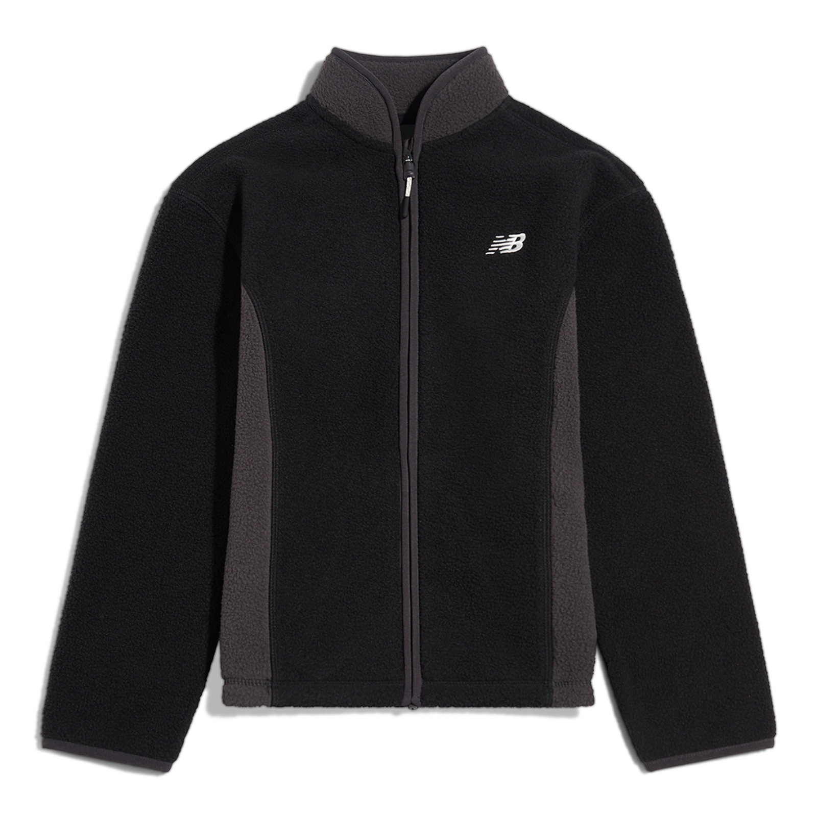 New Balance B Fleece Full Zip Jacket in SCHWARZ