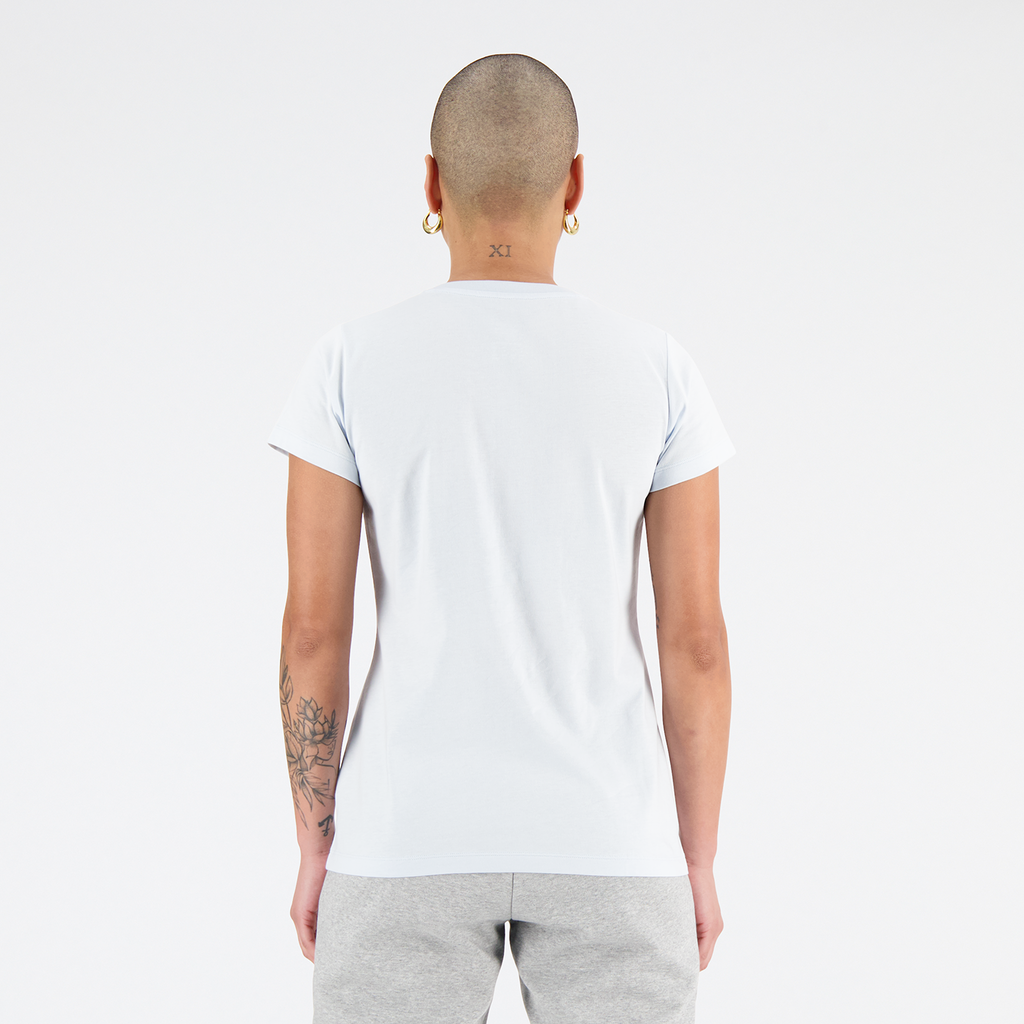 W Essentials Stacked Logo T-Shirt ice blue model_bild_back_brandshop