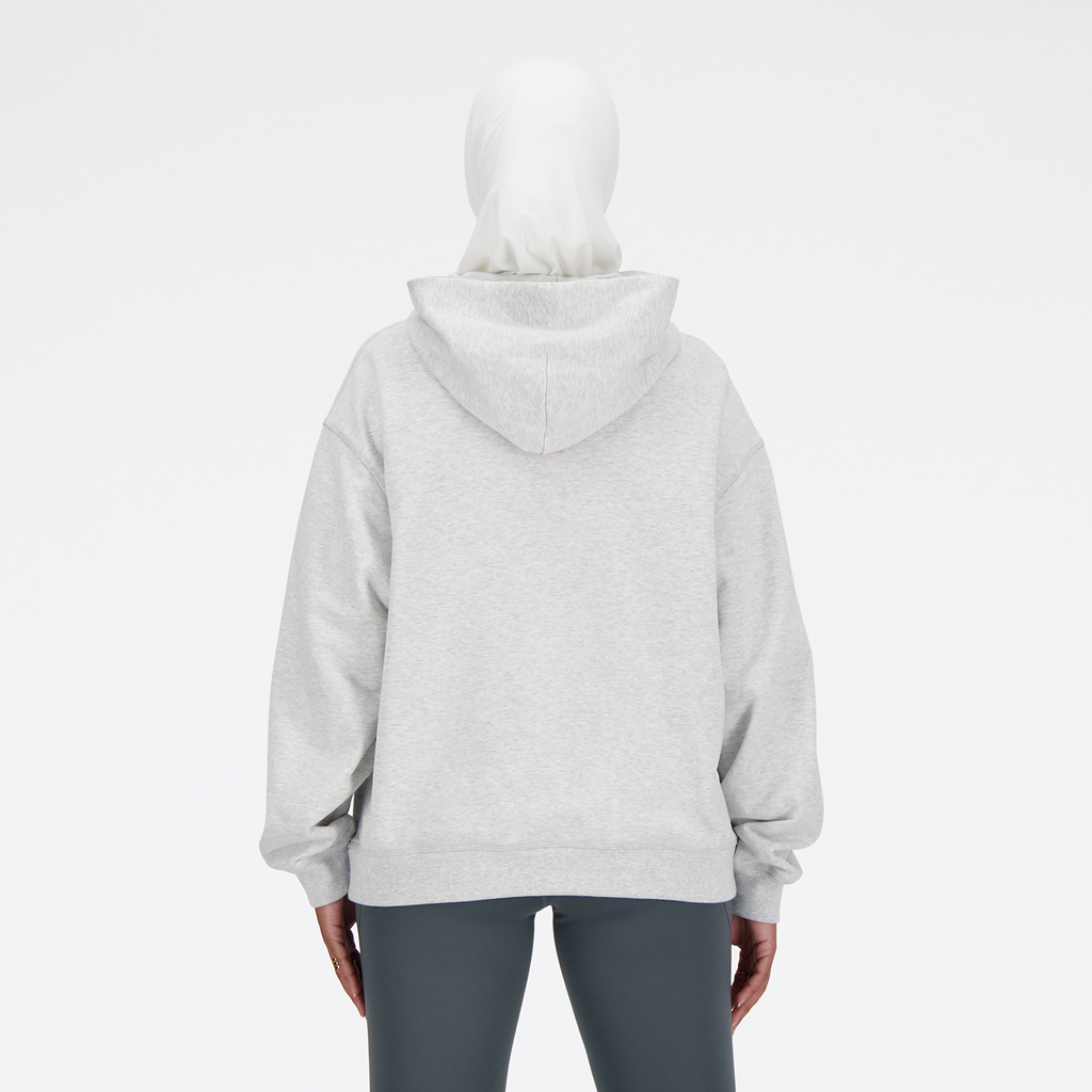 New Balance W NB Athletics French Terry Hoodie in GRAU