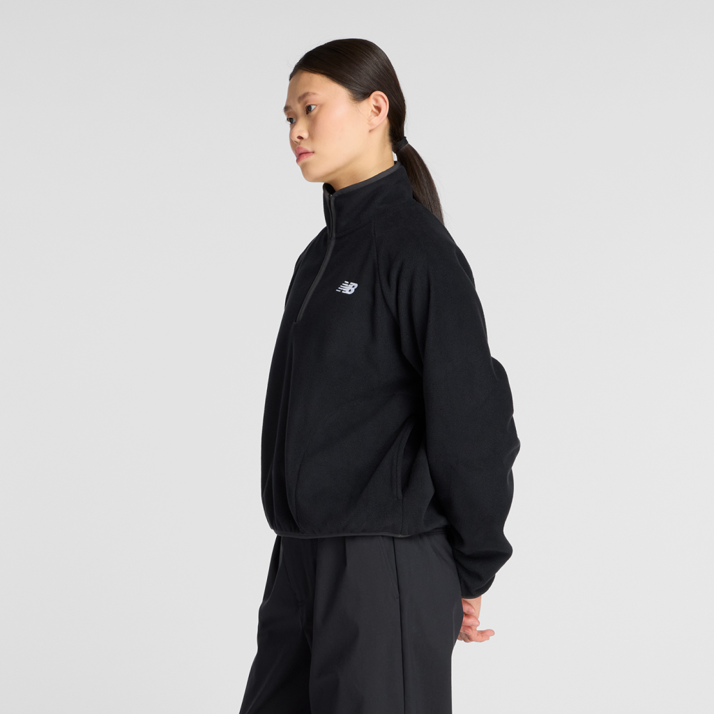 New Balance W Polar Fleece Half Zip in SCHWARZ