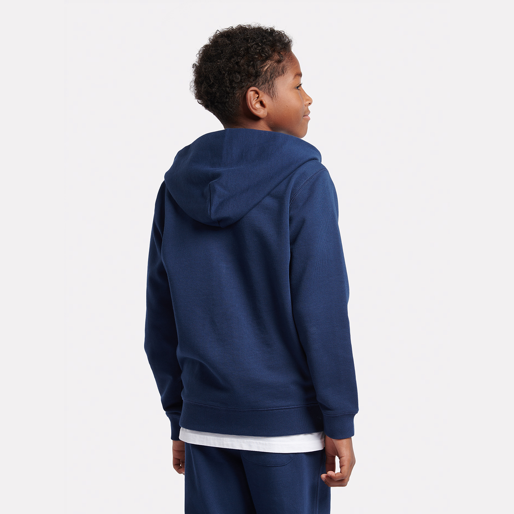 New Balance B New Balance French Terry Small Logo FZ Hoodie in BLAU