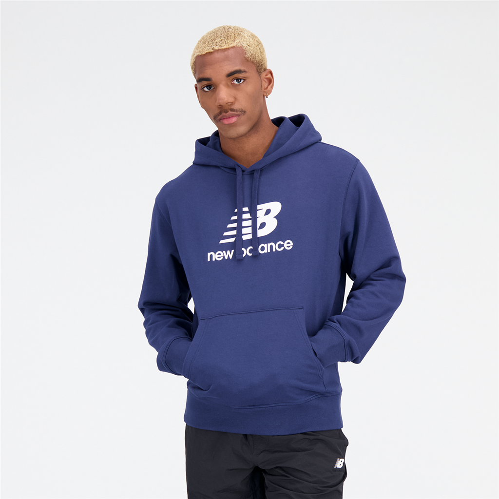 Essentials Stacked Logo Hoodie nb navy Hauptbild_brandshop