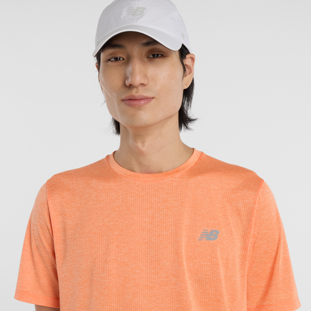 New Balance NB Athletics Run T-Shirt in ORANGE