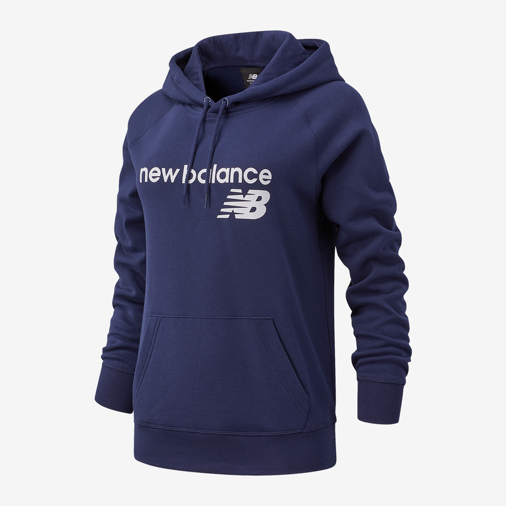 New Balance W NB Classic Core Fleece Hoodie in BLAU