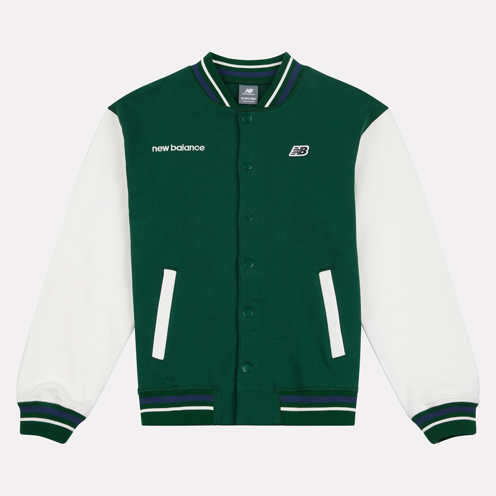 B NB Premium Loop Back Baseball Jacket nightwatch green Hauptbild_brandshop