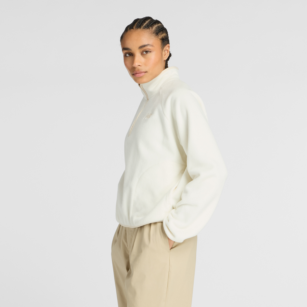 New Balance W Polar Fleece Half Zip in GRAU