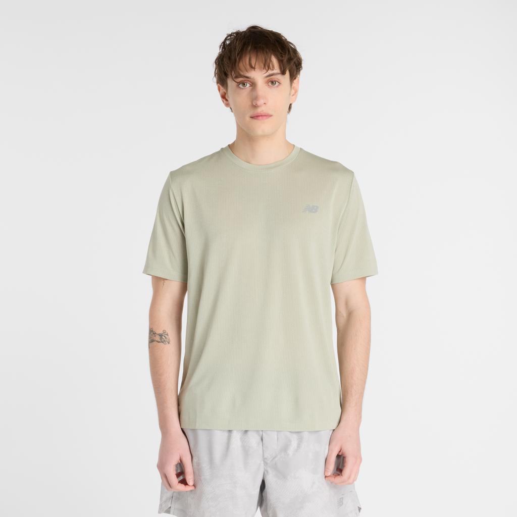 New Balance NB Athletics Run T-Shirt in GRÜN
