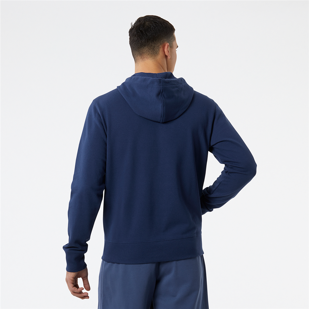 NB Classic Hoodie natural indigo model_bild_back_brandshop