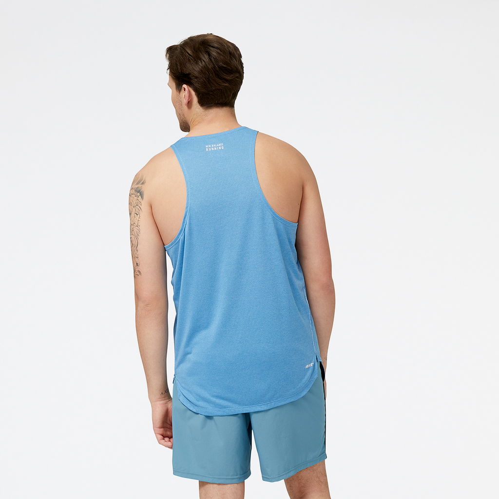 Graphic Impact Run Singlet heritage blue heather model_bild_back_brandshop