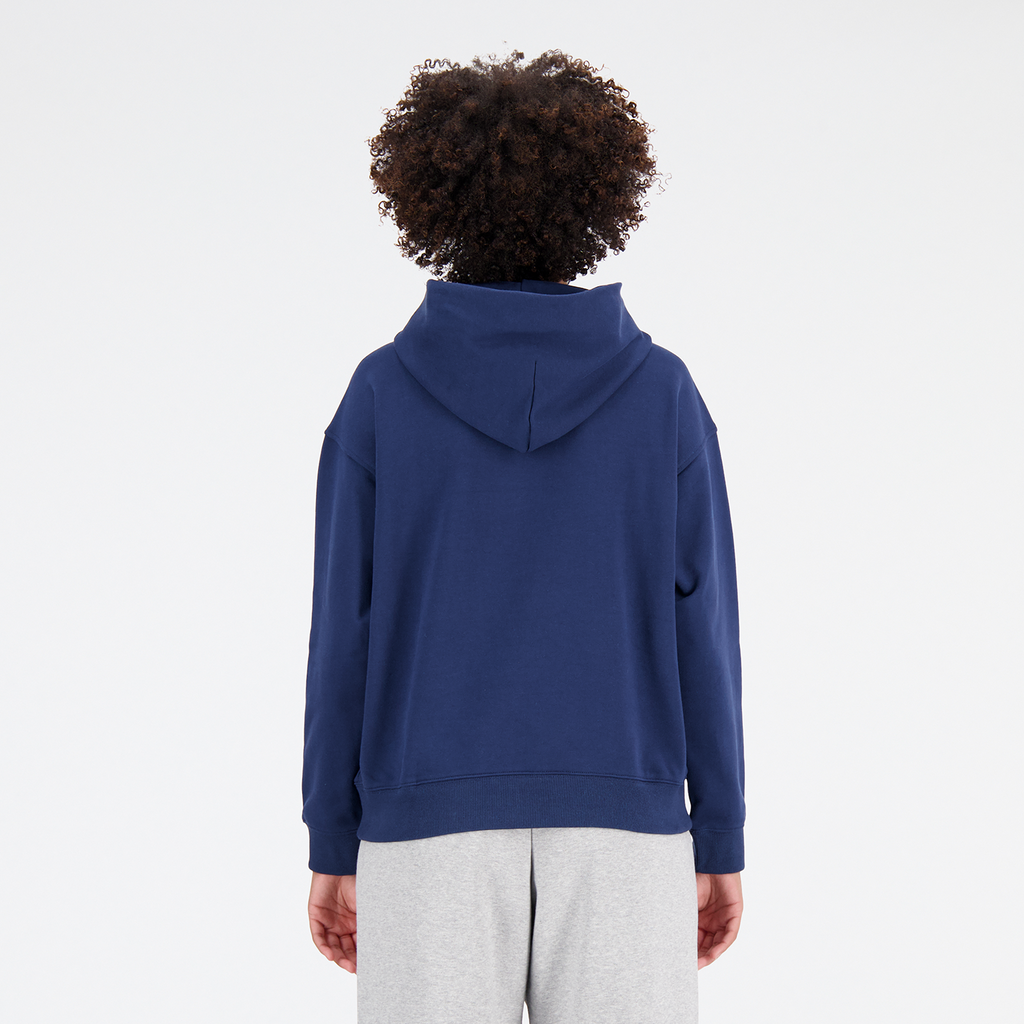 W Athletics French Terry Oversized Hoodie nb navy model_bild_back_brandshop