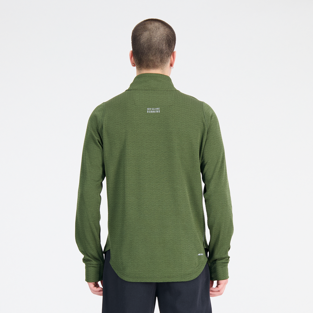 NB Heat Grid Half Zip kombu heather model_bild_back_brandshop