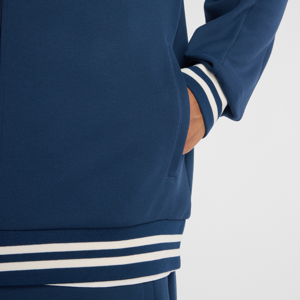 New Balance Post Season Pique Track Jacket in BLAU