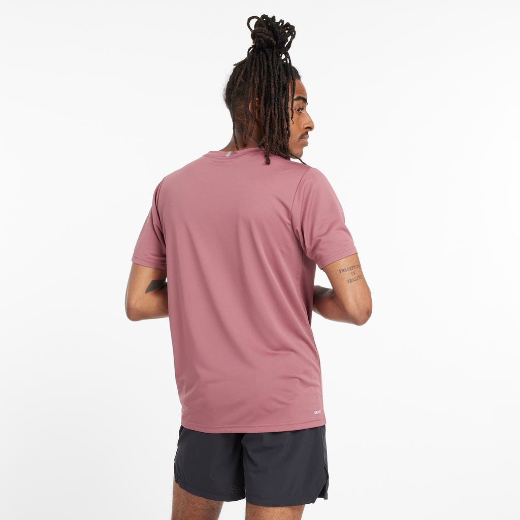 Core Run Short Sleeve washed burgundy model_bild_back_brandshop