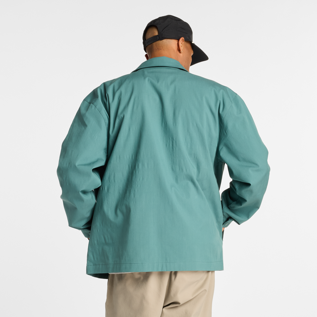 New Balance Numeric Coaches Twill Jacket in GRÜN