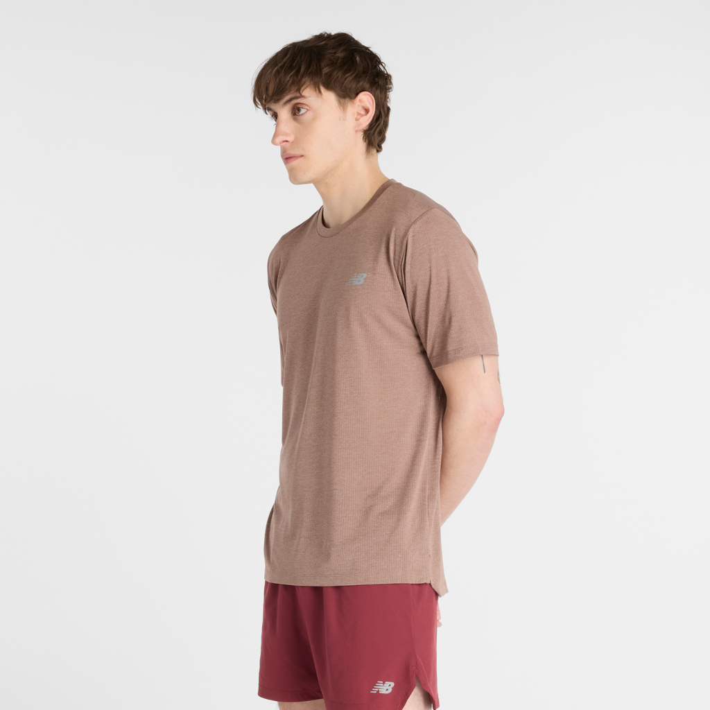 New Balance NB Athletics Run T-Shirt in BRAUN