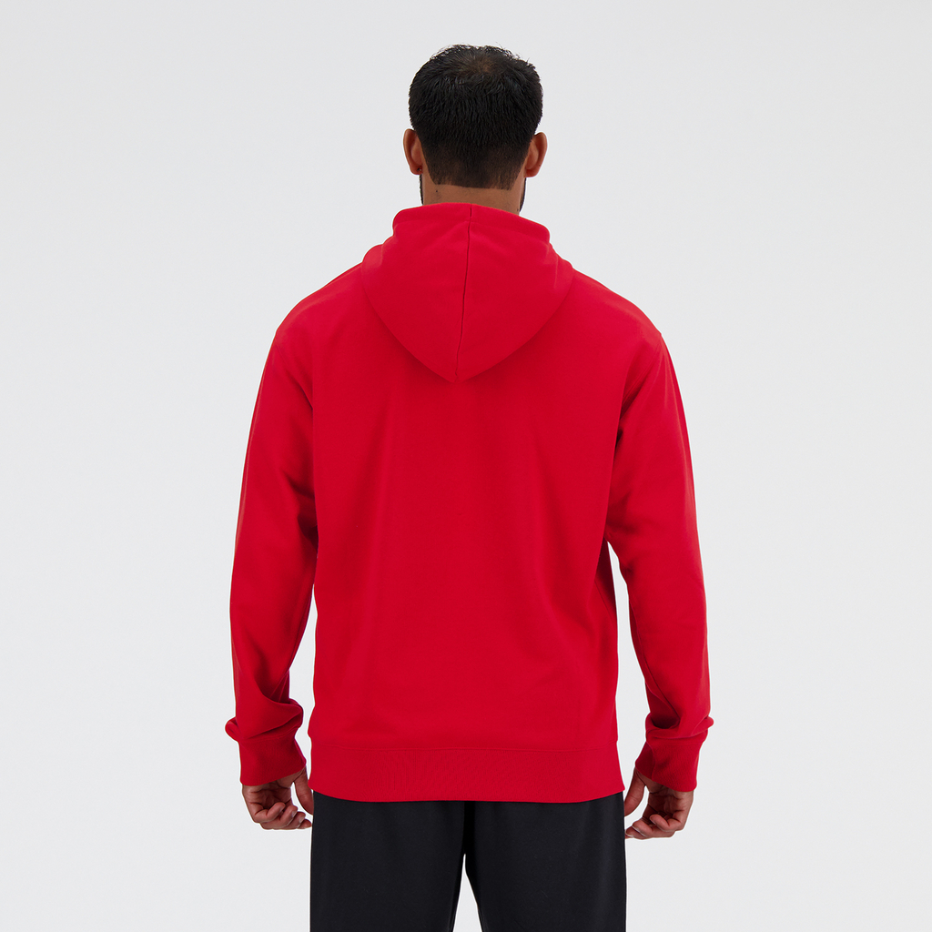 Sport Essentials Stacked Logo French Terry Hoodie team red model_bild_back_brandshop