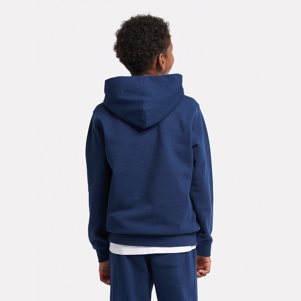 New Balance B New Balance French Terry Small Logo Hoodie in BLAU