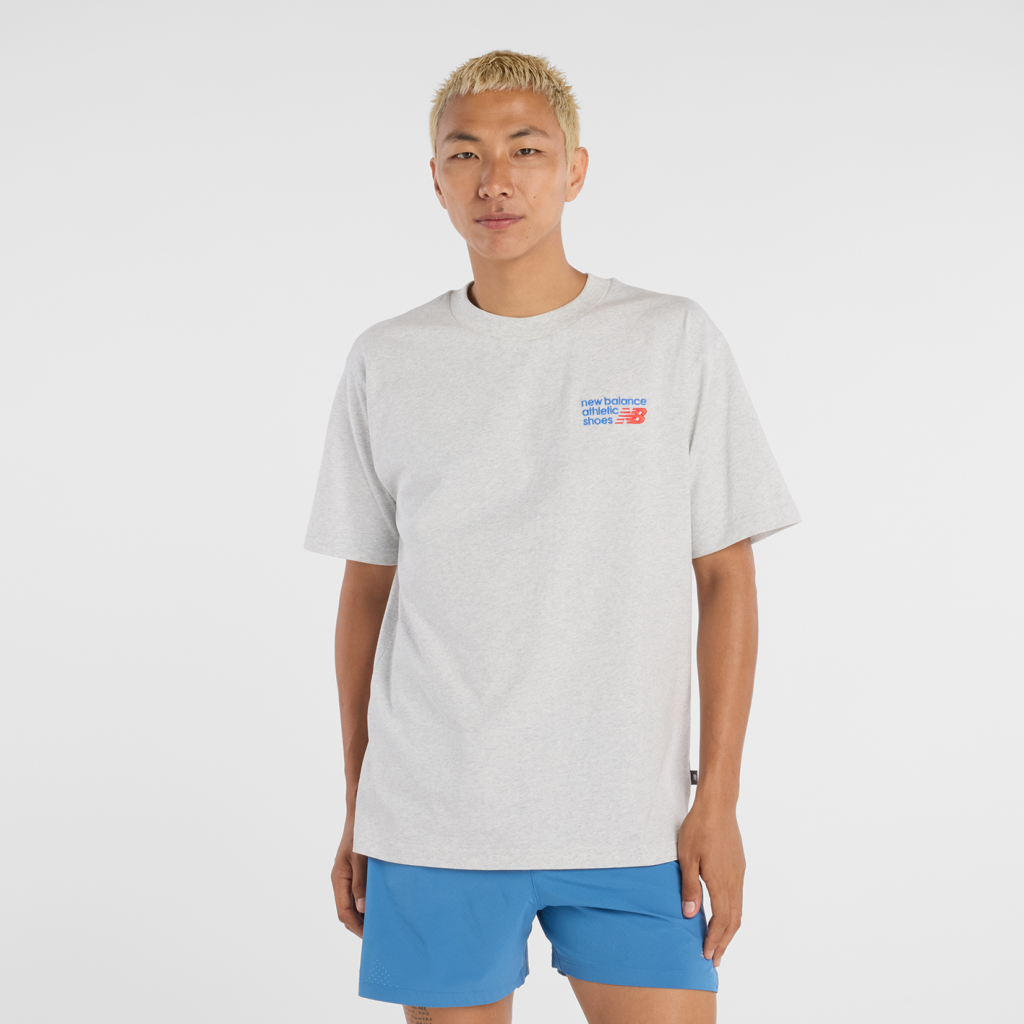 New Balance Athletics Premium Logo T-Shirt in GRAU