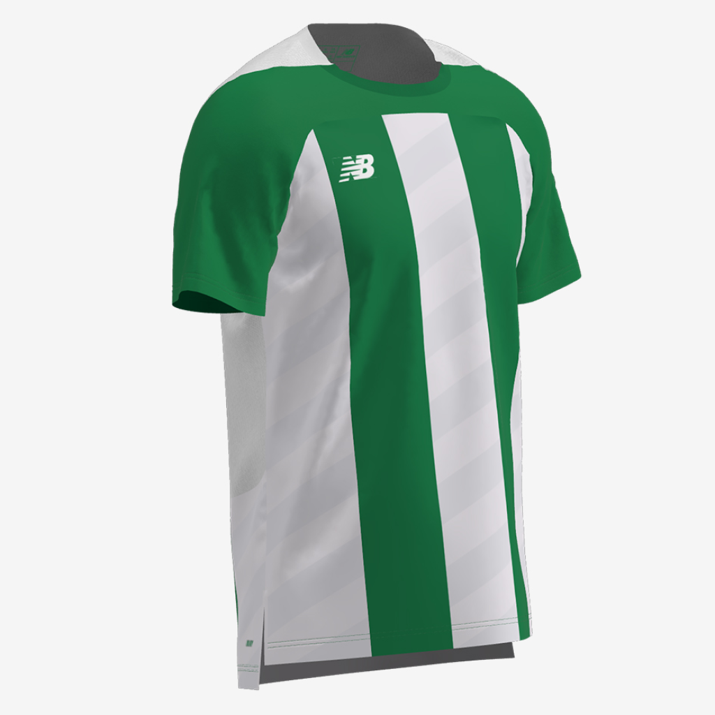 New Balance TW Kit Stripe 2 SS Jersey in GRÜN