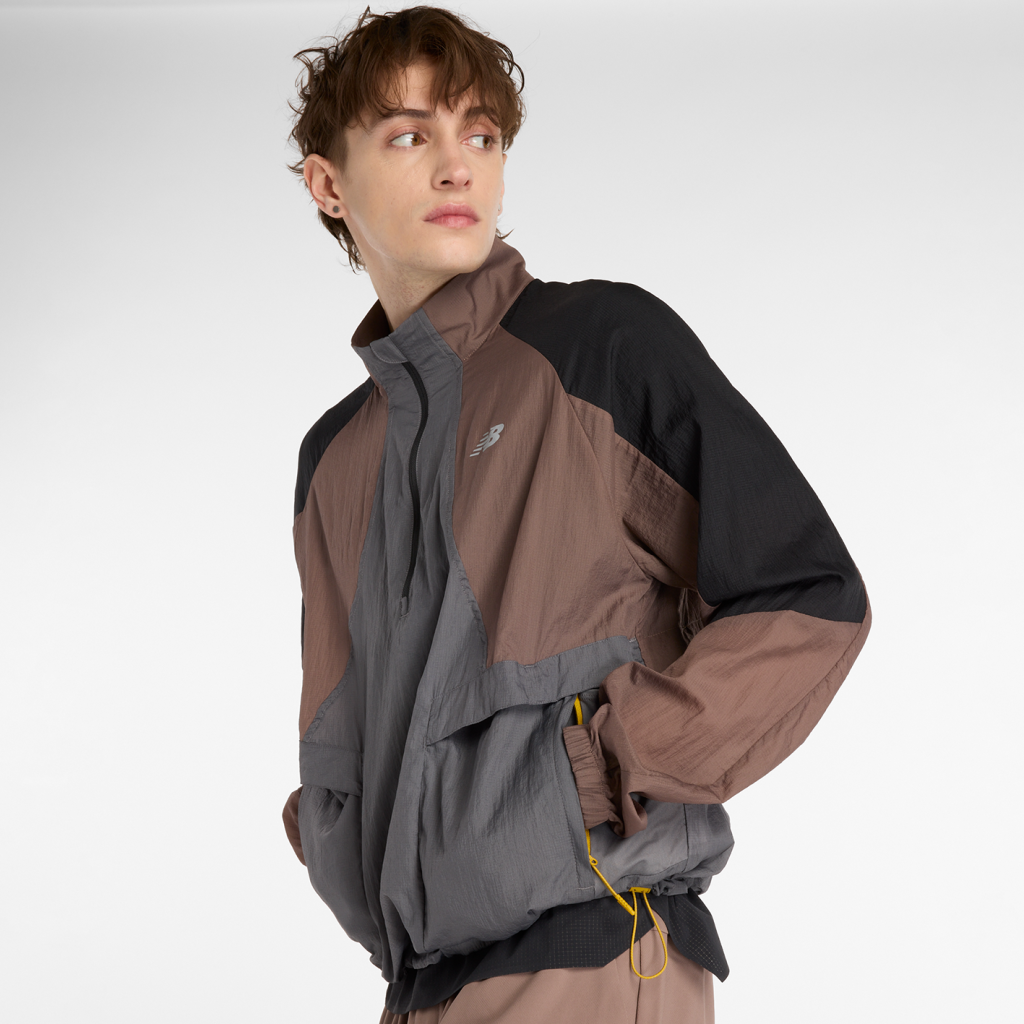 New Balance Better Run Water Resistant Jacket in BRAUN