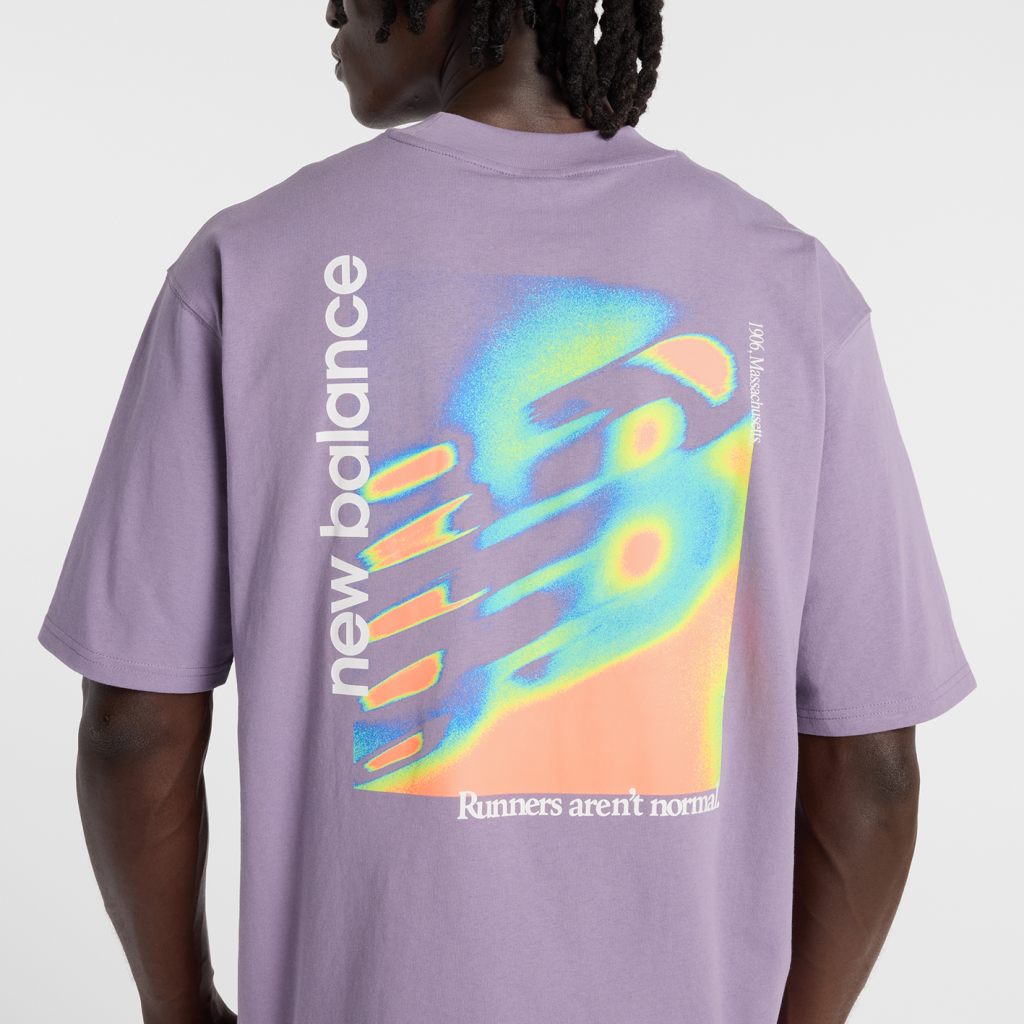 New Balance Classic Tri-Logo Heat Map T-Shirt in VIOLETT